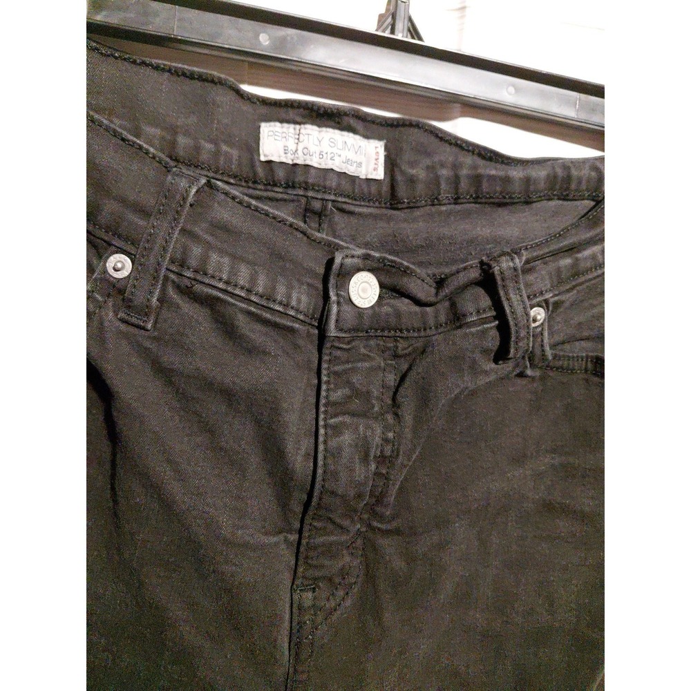 Levi's 512 Perfectly Slimming Boot Cut Jeans Retro Chic Edgy Western Style Sz 14 - Picture 4 of 13